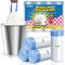 8 Gallon Trash Bags, Drawstring 1.2 Mil, 100 Count, White Medium Garbage Bags Unscented
