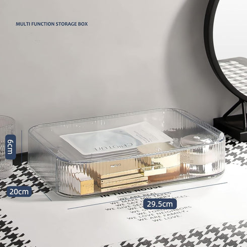 Stackable Clear Plastic Organizer Drawer for Eyeshadow Palettes, Cosmetics, and Beauty Supplies on Vanity