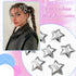 NAISKA 1.65" Star Hair Clips - 20PCS Silver Y2K Non Slip Hair Pins, Snap Hair Barrettes for Girls and Women