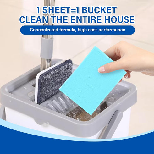 Packaging (1 Pack 30 YUCO Floor Cleaner Sheets for Mopping,Fast Dissolvable and Ultra-Concentrated,Ease Effective Deep