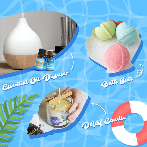 SALKING Surf & Sand Fragrance Oils - Premium Essential Oil for Diffuser, Scented Oil Gift Set for Soap Candle Making
