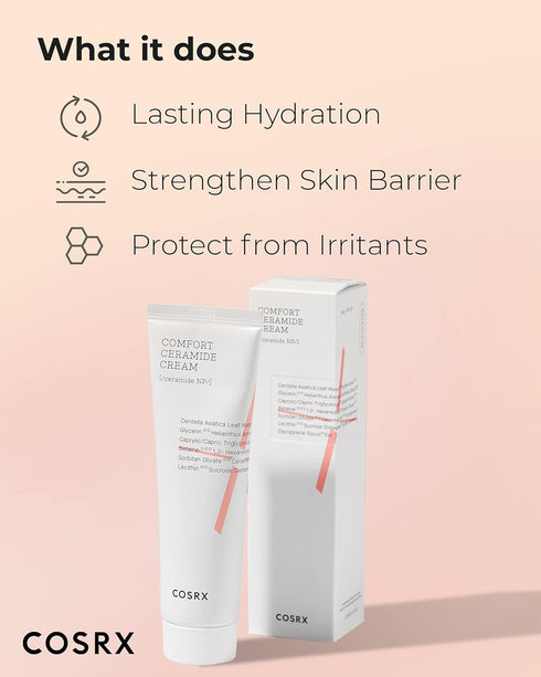 COSRX Balancium Comfort Ceramide Cream, 2.82 oz, Centella Asiatica Matte Balm, Korean Skin Care