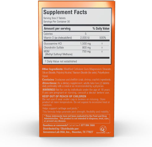 X Ray Dol Triple Action Glucosamine Chondroitin Supplement - 60 Count for Joint Support, Flexibility & Mobility
