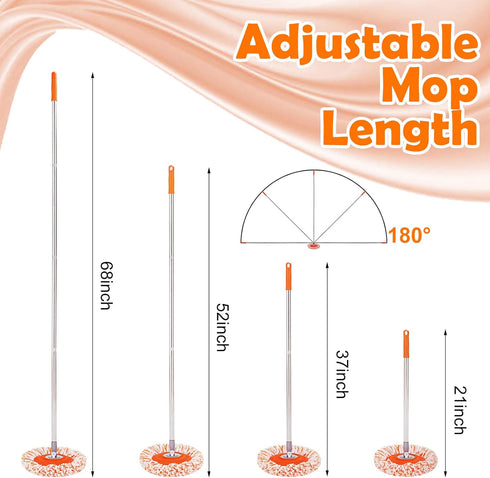 Wall Mop, Premium 68” Wall Cleaner, Baseboard Cleaner Tool with Handle, Efficient Ceiling Fan Cleaner Duster