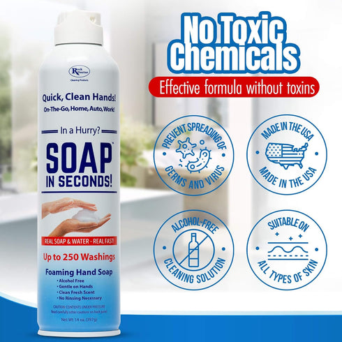 Pack 1 Rock Doctor Foaming Hand Soap In Second, Foaming Soap Refill for Dispensers, Alcohol-Free No-Rinse Formula