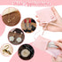 40 Pieces Pink Microfiber Jewelry Pouch, 8 x 8 cm Luxury Small Gift Bag with String for Earrings, Necklace, Ring