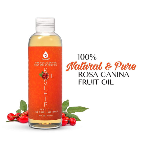 Pursonic Rosehip Seed Oil 6 fl oz – 100% Pure & Natural Cold-Pressed Oil for Face, Skin, Hair & Nails