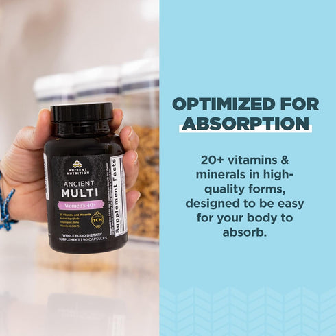 Ancient Nutrition Multivitamin for Women 40+ - Immune Support with Vitamin D, C, Magnesium, 90 Ct