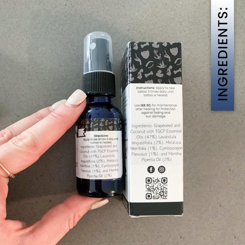Tattoo Aftercare Oil | 1 oz | For New & Older Tattoos | Safe While Healing | Skincare Supplies