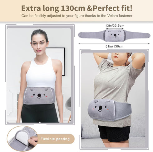 Toxin 2L 130cm Hot Water Bag, Hot Water Bottle wtih Cover, Rubber Warm Hot Water Bottles Pouch with Long Soft Waist