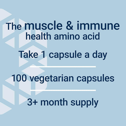 Life Extension L-Glutamine, 500 mg Amino Acid for Muscle and Immune Health, 100 Vegetarian Capsules
