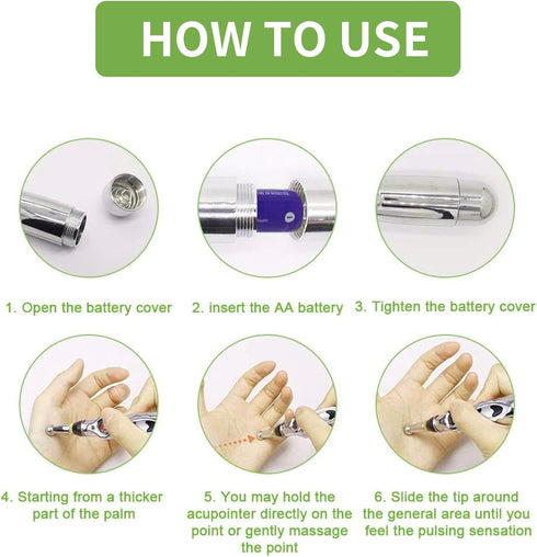 Acupuncture Pen, USB Rechargeable Electronic Therapy Tool for Energy Massage, Suitable for Women & Men