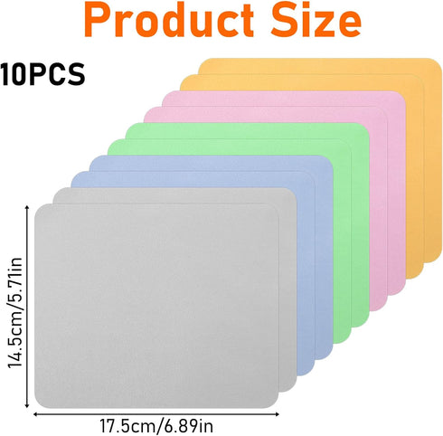 QFGasre Shammy Headset 10pcs Lens Cleaning Cloth Eye Glass Clean Clothes Microfiber Cleaning Cloth Premium Eyeglass