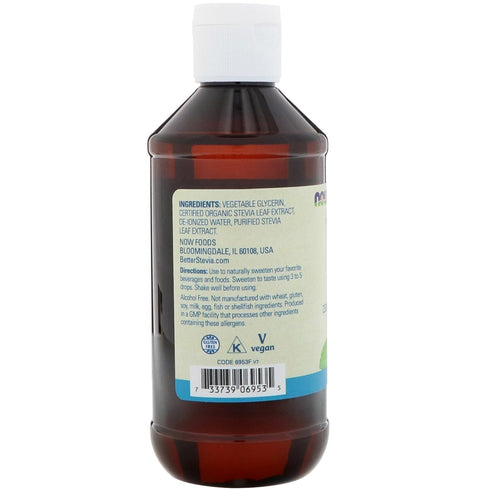 Now Foods Stevia Glycerite, 8 Fl Ounces (Packaging May Vary)