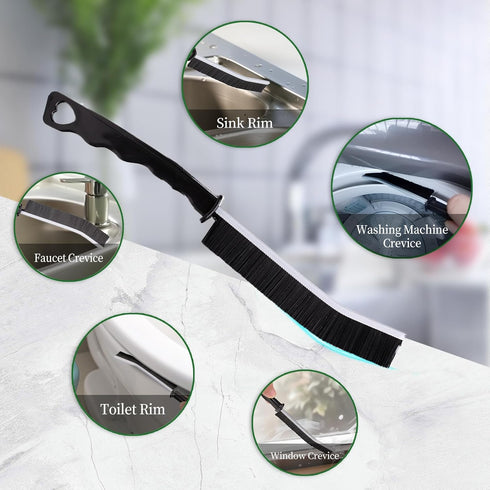 2 Pcs Crevice Cleaning Brush Set - Hard Bristle Gap Brush Multifunctional for Bathroom, Household, Kitchen, Tiles,