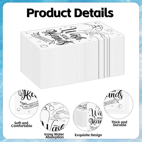 Xjoviative 100 PCS Disposable Hand Towels for Bathroom, Bathroom Guest Napkins Wash Your Hands Paper Towels Decorative