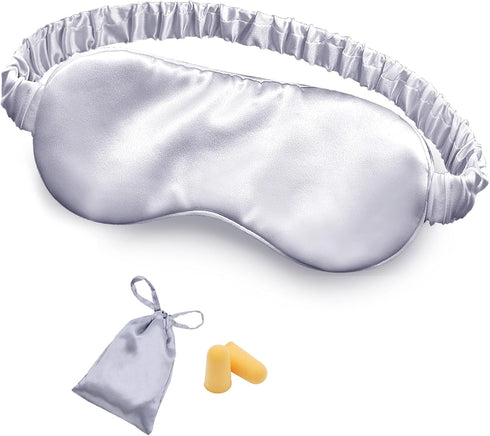 OLESILK Silk Sleep Eye Mask Blindfold with Double Layer Filling, Luxury Eye Cover for Women Men with Travel Bag