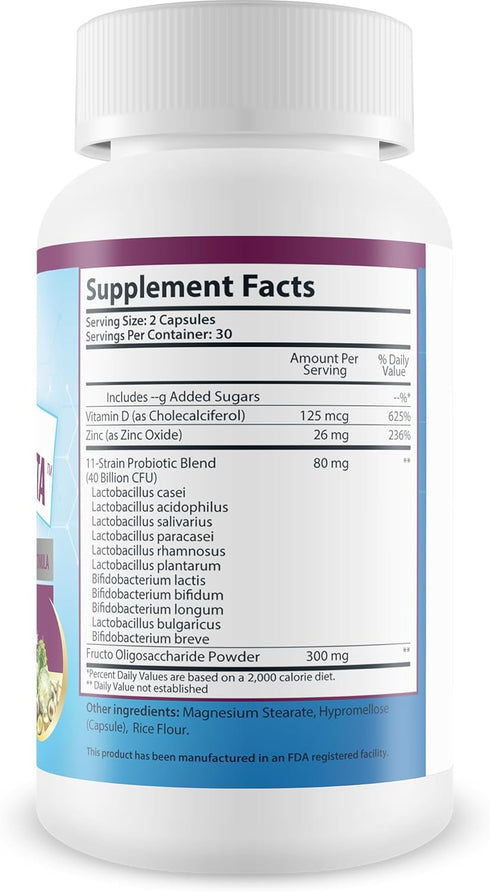 Probiotic Pro Gut Vita - Gut Health Support Probiotic & Vitamin Formula - Promote Healthy Digestion, Nutrient Absorption, Bowel Movements - Help Improve Gut Microbiome for Additional Health Benefits