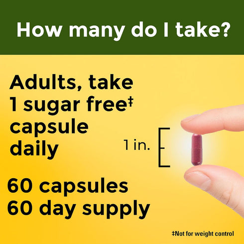 Nature Made Cranberry Supplement 500mg - 60 Capsules, with Vitamin C for Immune & Antioxidant Support
