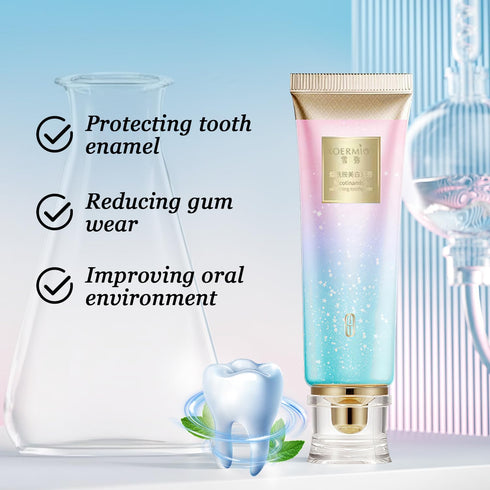 2Pcs Niacinamide Whitening Toothpaste, Fresh Breath Nicotinamide Dazzle White Toothpaste, Remove Tooth Stains