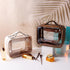 Traveling Toiletry Case, Large Clear Cosmetics Makeup Bag Dimensions | LxWxH:10” x 4.5” x 8” (Beige, Medium)