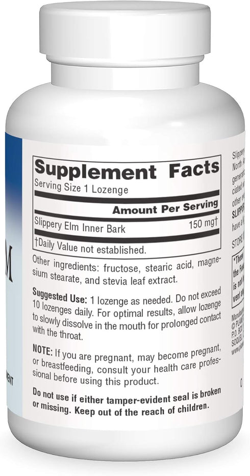Planetary Herbals Slippery Elm Lozenges, Herbal Throat Support, 100 Lozenges