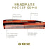 Kent R7T Double Tooth Hair Pocket Comb, Small Fine/Wide Tooth for Hair, Beard, Mustache, Handmade in England