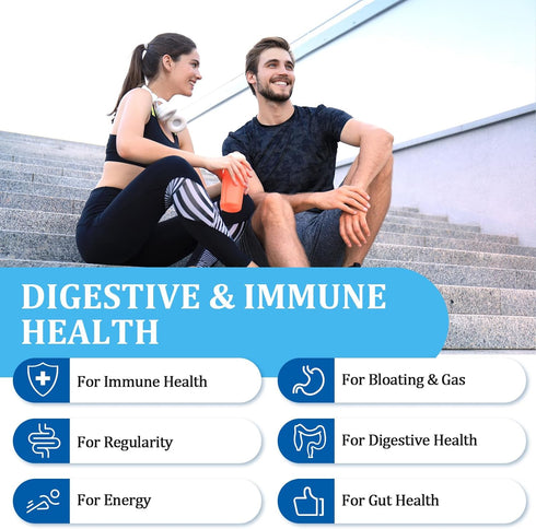 300 Billion CFUs Probiotic, 12 Strains + 3 Organic Prebiotics, 60 Capsules for Digestive Health