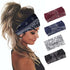 Yean Boho Wide Headbands, Black Stretch Hair Bands, Elastic Turbans for Women and Girls (Pack of 4)