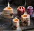 T-shin Flower Shaped Aroma Candle,Village Style Gradient Color Soy Wax Scented Candle for Table Photo Prop