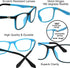 Yogo Vision Kids Blue Light Blocking Glasses, Computer Eyeglasses for Boys and Girls, Square Frames to Reduce Glare