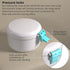 ARGOMAX Leak Proof Retainer Cleaner Case for Soaking Dentures, Denture Travel Case, White and Blue