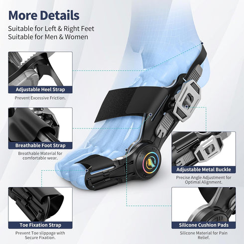 Upgraded Bunion Corrector for Women and Men, Adjustable Non-Slip Big Toe Straightener for Pain Relief