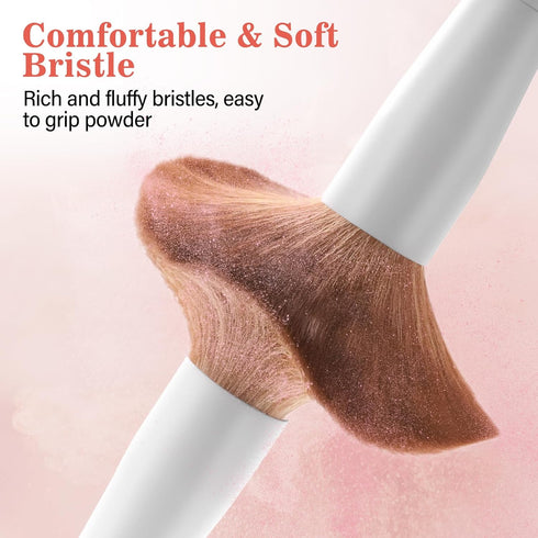 Professional 20PCs Makeup Brush Set, LUXBRU with Foundation, Eyebrow, Blending Brushes, Travel Case & 2 Powder Puff
