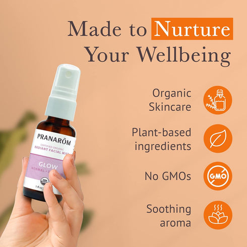 Pranarom Skincare Collection - Set of 100% Pure & Organic Essential Oil Facial Cleanse, Moisture Oil, & Facial Mist
