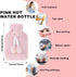 JoanofArc 0.5L Set Hot Water Bottle with Soft Cover, Small Hot Water Bag for Menstrual Pain Relief, Hand Feet Warmer