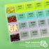 Teikou 4 7 Large Weekly Pill Organizer Times A Day, Medicine Cases,Moisture-Proof Day Pill Box, Travel Pill Cases