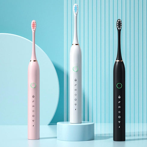 WSYKC Set, 4 6 Rechargeable Electric Toothbrush, Sonic Toothbrush Brush Heads, Whitening Toothbrush with Cleaning Modes