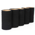 Qarwayoc 50PCS Black Hair Ties, Cotton Seamless Elastic Ponytail Holders, 2 Inch Diameter, No Damage for Thick Hair