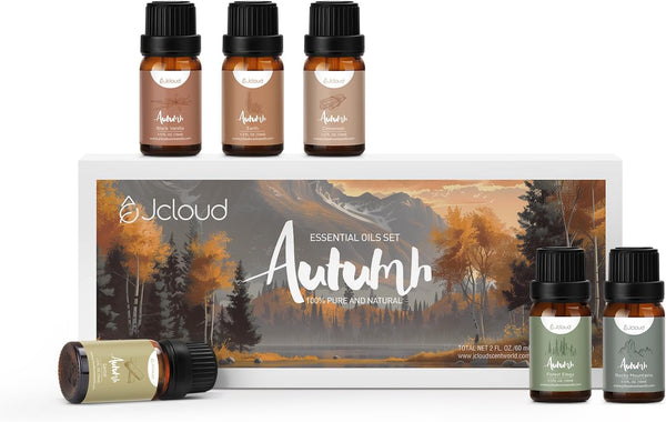 JCLOUD Fall Essential Oils for Diffusers for Home, Autumn Scented Fragrance Oils