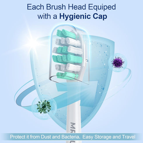 MRYUESG 10 Pack, Toothbrush Replacement Heads Compatible with Philips Sonicare, Electric Brush Head for Phillips Plaque