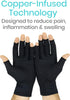 Vive Fingerless Arthritis Gloves for Men & Women, Copper Infused Fabric for Therapeutic Compression