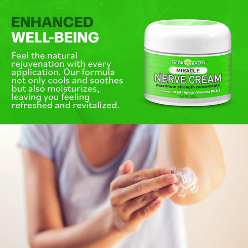 Miracle Nerve Cream - Maximum Strength Turmeric and Arnica Blend for Neuropathy Discomfort Relief