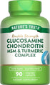Nature's Truth Glucosamine Chondroitin MSM Complex | 90 Caplets | Double Strength Supplement | Non-GMO & Gluten Free