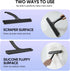 Shower Squeegee for Shower Glass Door Bathroom Accessories, Dual Head Wiper Cleans Water & Hair, Silicone Blade