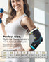 Elbow Compression Sleeve 2 Pack, Pain Relief Brace for Tendonitis and Tennis Elbow, Blue (M), for Men & Women