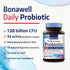 Bonawell Probiotics 120 Billion CFU, 32 Strains with Prebiotics, Digestive Enzymes for Gut Health, 30 Veggie Caps