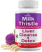 Liver Cleanse Detox Milk Thistle Supplement 1000mg, High Potency with 22 Ingredients - Natural Detoxifier & Regenerator