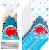 100 Pieces Shark Party Bags - 12.5 x 27.5 cm Plastic Candy Bags with 100 Silver Twist Ties for Summer Ocean Party