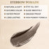 LAVONE Eyebrow Stamp Pencil Kit - Waterproof Brow Stamp Trio with Eyeliner, Pomade & Dual-ended Brush - Black Brown